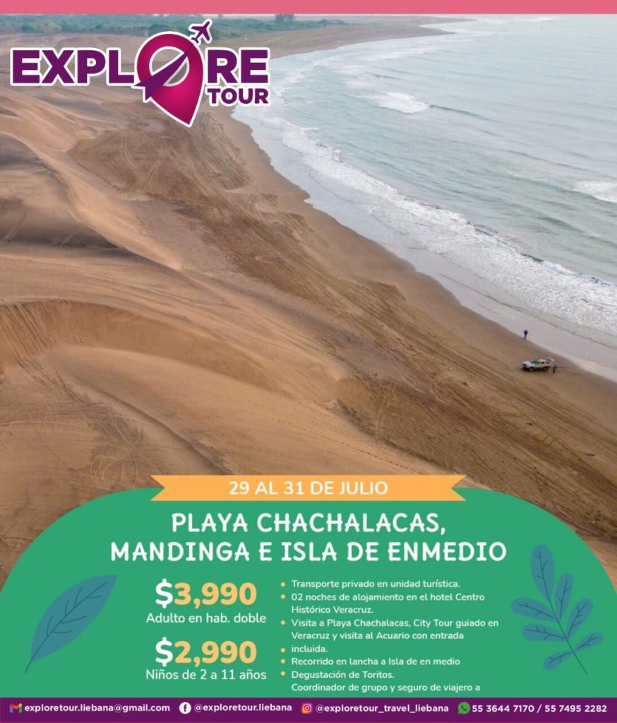 Playa chachalacas mandinga e isla de en medio